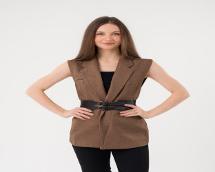 سترة بليزر (فيست) نسائية بدون أكمام Women's Sleeveless Blazer Vest