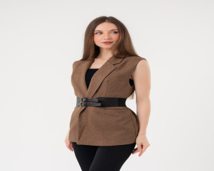 سترة بليزر (فيست) نسائية بدون أكمام Women's Sleeveless Blazer Vest