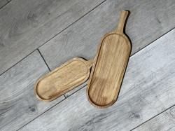 سيت ثنائي قاعدة خشبية Wooden Serving Tray