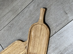 سيت ثنائي قاعدة خشبية Wooden Serving Tray