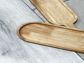 سيت ثنائي قاعدة خشبية Wooden Serving Tray