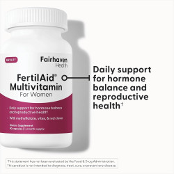 فيرتلتي ايد للنساء لتعزيز فرص الحمل والانجاب من أشهر الشركات الامريكية في هذا المجال Fairhaven Health FertilAid for Women | Prenatal Vitamin Fertility Supplements for Women - 90 Caps