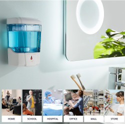 موزع صابون أوتوماتيكي 600 مل يعمل بالبطاريات 600ml Automatic Battery Operated Soap Dispenser