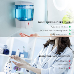 موزع صابون أوتوماتيكي 600 مل يعمل بالبطاريات 600ml Automatic Battery Operated Soap Dispenser