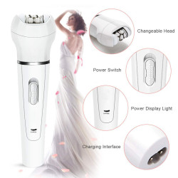 مجموعة إزالة شعر كهربائية 5 في 1 للاستخدام الجاف والرطب 5-in-1 Electric Hair Removal Kit for Dry and Wet Use