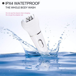 مجموعة إزالة شعر كهربائية 5 في 1 للاستخدام الجاف والرطب 5-in-1 Electric Hair Removal Kit for Dry and Wet Use