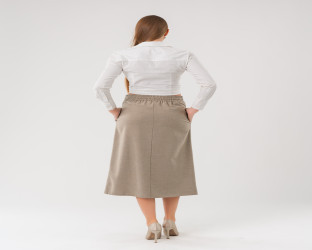 تنورة ميدي نسائية نقش زهري Women's Midi Skirt  with Floral Embroidery