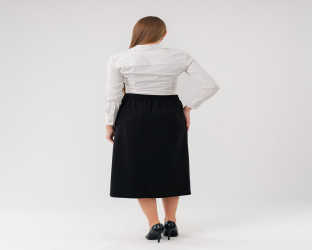 تنورة ميدي نسائية نقش زهري Women's Midi Skirt with Floral Embroidery