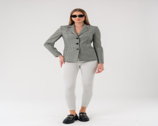سترة نسائية Women’s Checkered Blazer