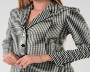 سترة نسائية Women’s Checkered Blazer