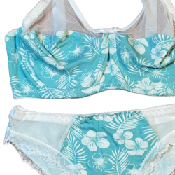 سيت حمالة ولباس نسائي يومي قطن طبيعي 100% كاب C بعضم SET BRA 517-02