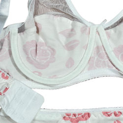 سيت حمالة ولباس نسائي يومي قطن طبيعي 100% كاب C بعضم SET BRA 517-05