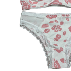 سيت حمالة ولباس نسائي يومي قطن طبيعي 100% كاب C بعضم SET BRA 517-05
