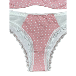 سيت حمالة ولباس نسائي يومي قطن طبيعي 100% كاب C بعضم SET BRA 517-06