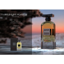 عطر ميدنايت أوم إنتنس Eau de Parfum للرجال 100  مل Anfar London Midnight Homme Intense Extrait de Parfum Men's Perfume