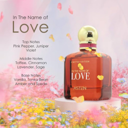عطر إن ذا نيم أوف لوف Eau De Parfum للرجال 100 مل In The Name Of Love Eau De Parfum Men's Perfume by Asten 100ml