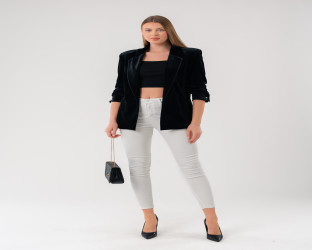 سترة مخملية نسائية Women's  Velvet Blazer