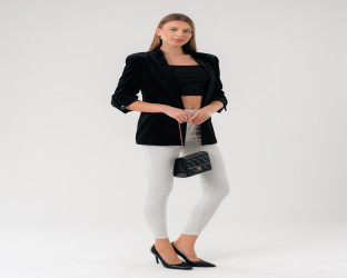 سترة مخملية نسائية Women's  Velvet Blazer