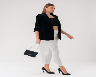 سترة مخملية نسائية Women's  Velvet Blazer
