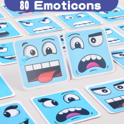 لعبة مكعب الوجه الخشبية التفاعلية Interactive wooden face cube game