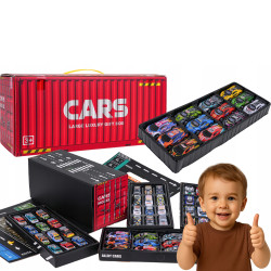 مجموعة سيارات 48 قطعة مع مرآب متعدد الطوابق 48-piece car set with multi-story garage