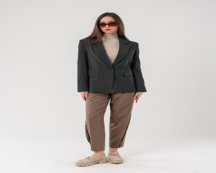 جاكيت بليزر بقماش الكوردروي المُضلع Women's Corduroy Blazer