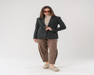 جاكيت بليزر بقماش الكوردروي المُضلع Women's Corduroy Blazer