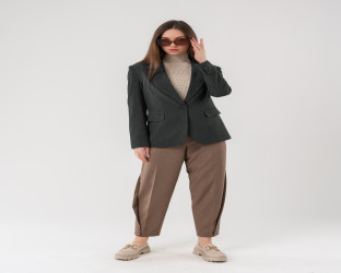 جاكيت بليزر بقماش الكوردروي المُضلع Women's Corduroy Blazer