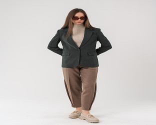جاكيت بليزر بقماش الكوردروي المُضلع Women's Corduroy Blazer