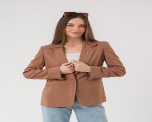 جاكيت بليزر بقماش الكوردروي Women's Corduroy Blazer