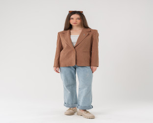 جاكيت بليزر بقماش الكوردروي Women's Corduroy Blazer