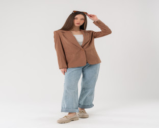 جاكيت بليزر بقماش الكوردروي Women's Corduroy Blazer