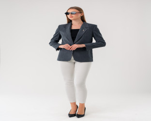 جاكيت بليزر بقماش الكوردروي Women's Corduroy Blazer