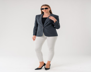 جاكيت بليزر بقماش الكوردروي Women's Corduroy Blazer