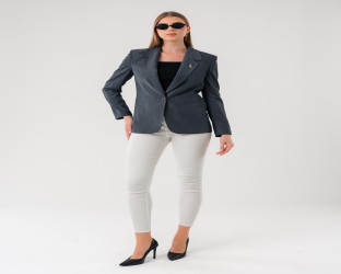 جاكيت بليزر بقماش الكوردروي Women's Corduroy Blazer