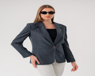 جاكيت بليزر بقماش الكوردروي Women's Corduroy Blazer