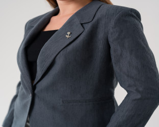 جاكيت بليزر بقماش الكوردروي Women's Corduroy Blazer