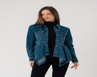 جاكيت جينز نسائي Women's Dark Denim Jacket