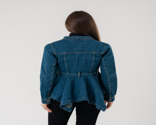 جاكيت جينز نسائي Women's Dark Denim Jacket
