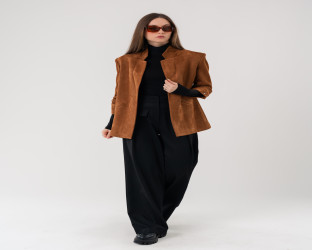 جاكيت بليزر بقماش الشامواه Women's Blazer in Faux Suede