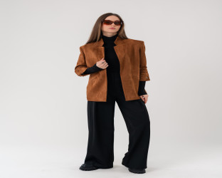 جاكيت بليزر بقماش الشامواه Women's Blazer in Faux Suede