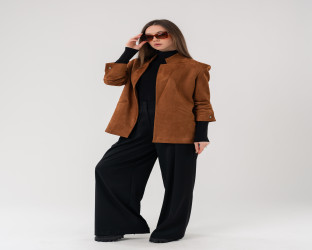 جاكيت بليزر بقماش الشامواه Women's Blazer in Faux Suede