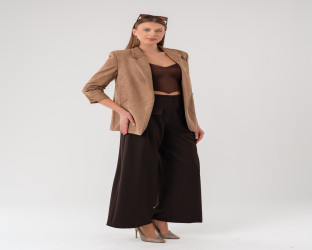 جاكيت بليزر بقماش الشامواه Women's Blazer in Faux Suede