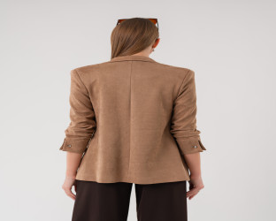 جاكيت بليزر بقماش الشامواه Women's Blazer in Faux Suede