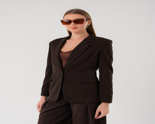 جاكيت بليزر بقماش الكوردروي المُضلع Women's Corduroy Blazer