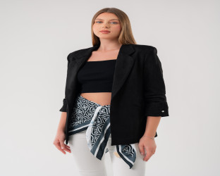 جاكيت بليزر بقماش الشامواه Women's Blazer in Faux Suede