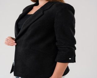 جاكيت بليزر بقماش الشامواه Women's Blazer in Faux Suede