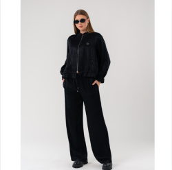 طقم تراك نسائي Women's Crinkle Tracksuit Set