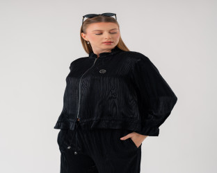 طقم تراك نسائي Women's Crinkle Tracksuit Set