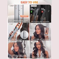 مكواة تجعيد SHEGLAM أوتوماتيكية 1 بوصة SHEGLAM 1-inch Automatic Curling Iron